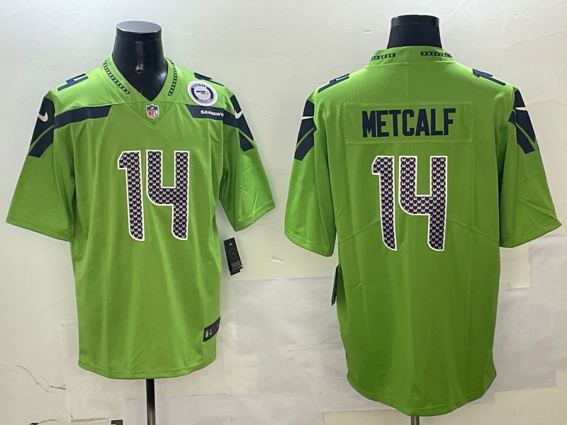 Men Seattle Seahawks #14 Metcalf Green Second generation 2025 Nike Limited NFL Jersey style 2->seattle seahawks->NFL Jersey